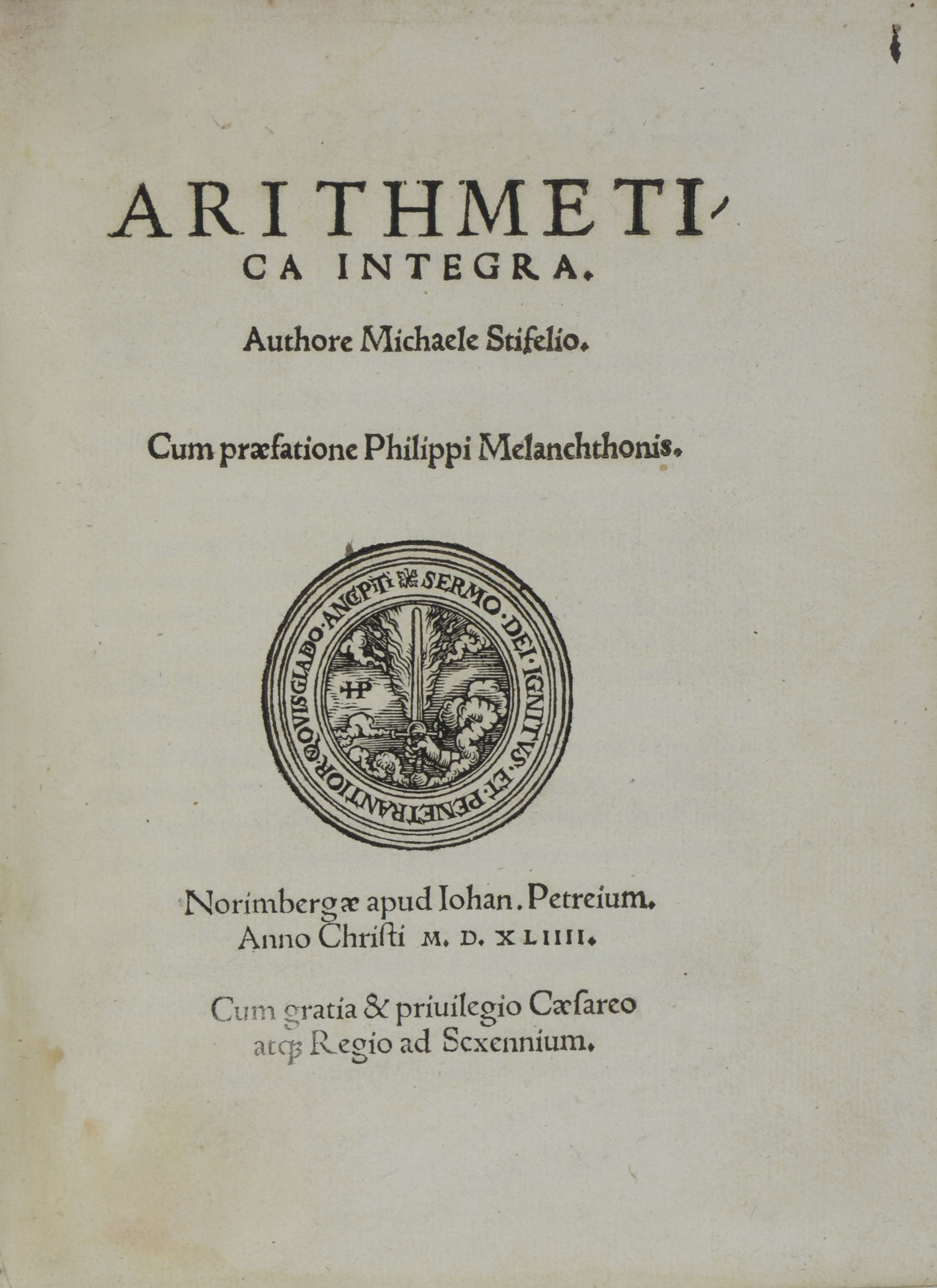 STIFEL, Michael. Arithmetica integra. <br />Cum praefatione Philippi Melanchthonis. – Bild 3