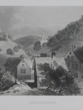 -BENSHEIM. - SCHÖNBERG. Schloß mit Teilansicht.