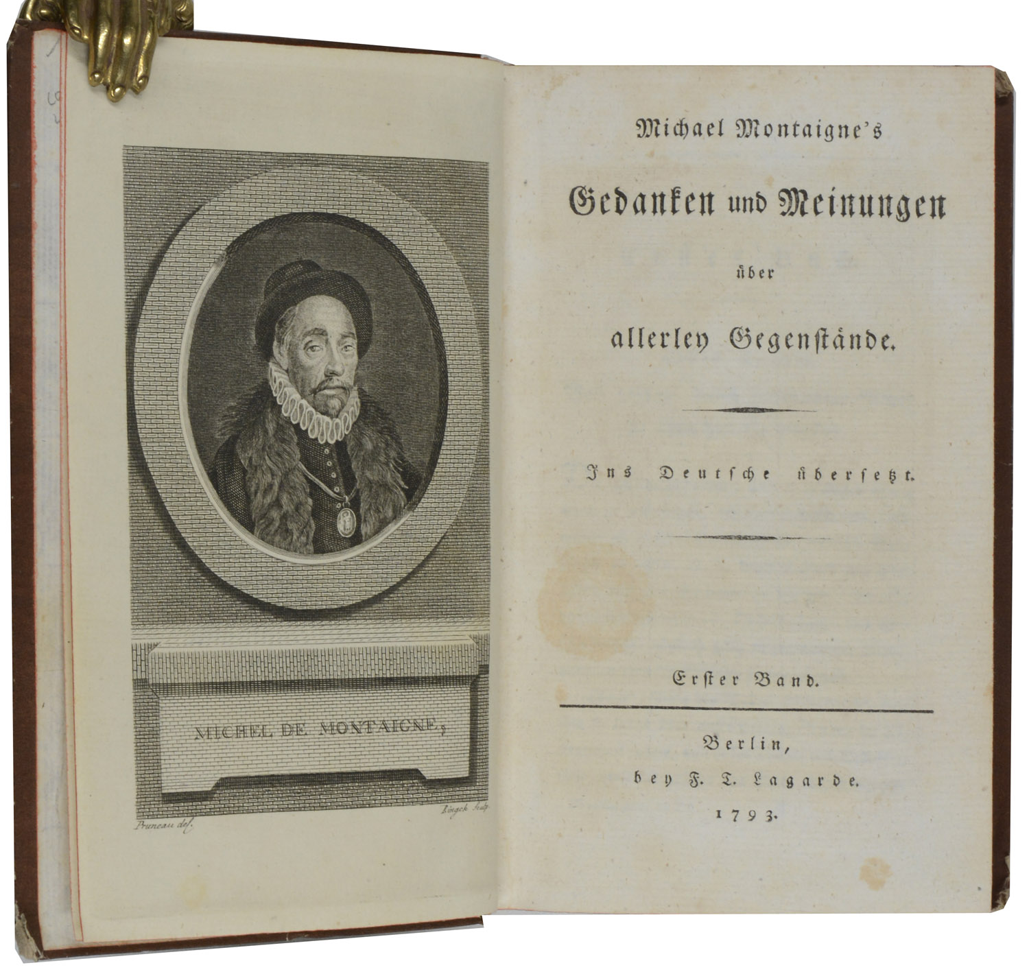Michael (de). -Gedanken und Meinungen über allerley Gegenstände.
