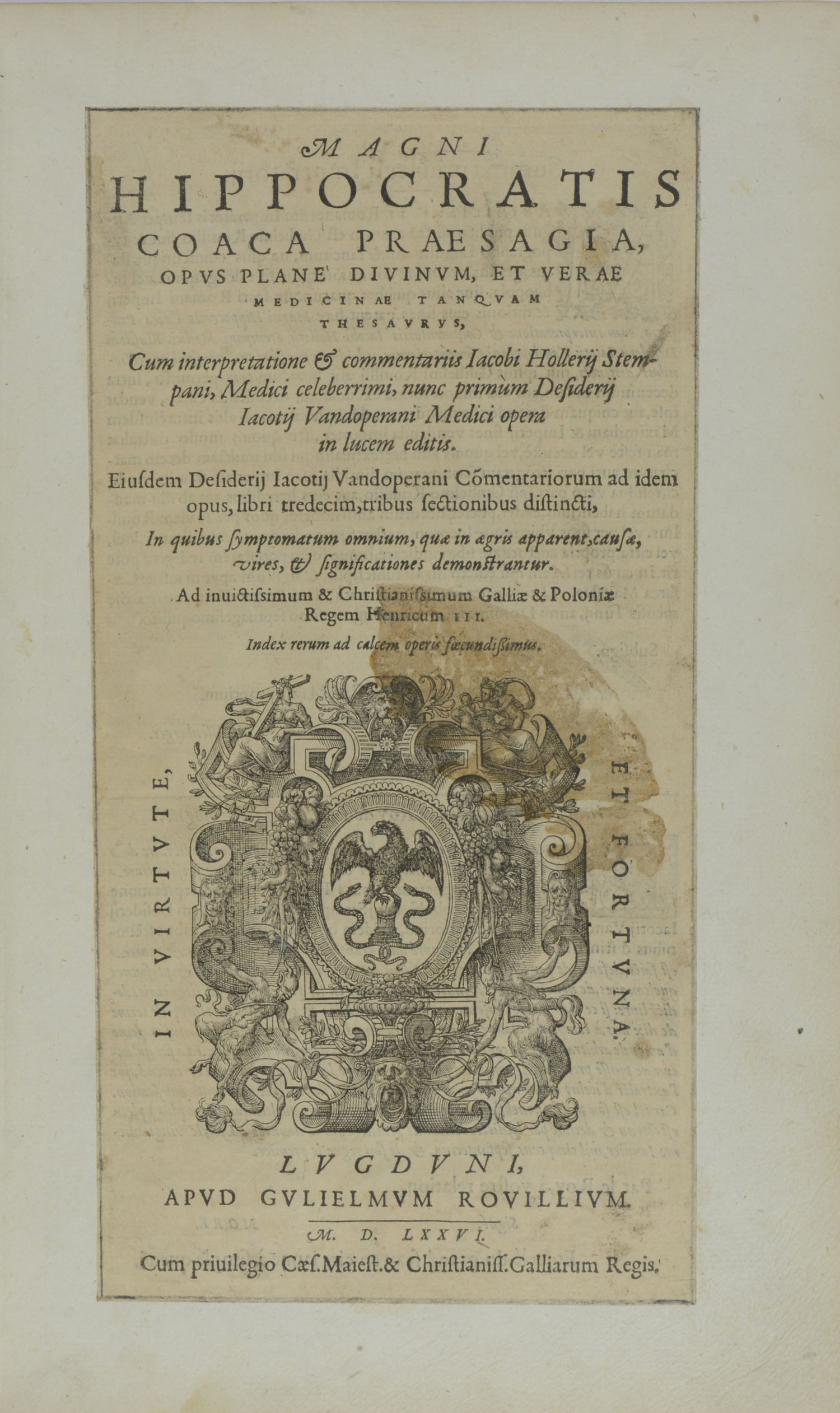 HIPPOCRATES. -Coaca praesagia