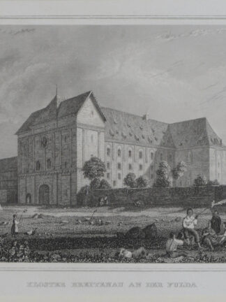 -BREITENAU/a.d.Fulda. Ansicht mit Kloster.