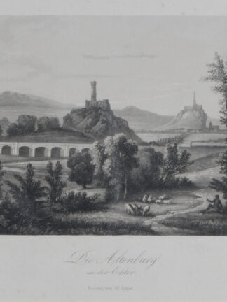 -FELSBERG/Eder. - ALTENBURG und Felsberg mit Brücke im Vordergrund.