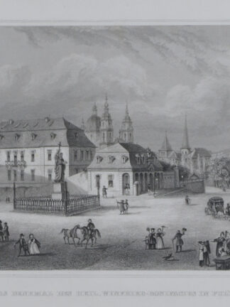 -FULDA. Teilansicht mit Bonifatiusplatz.