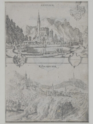 -EPPSTEIN und KÖNIGSTEIN/TAUNUS. Zwei Gesamtansichten auf einem Blatt.