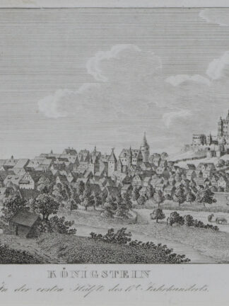 -KÖNIGSTEIN/Ts. Gesamtansicht von Königstein und Falkenstein.