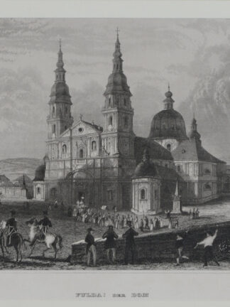 -FULDA. Teilansicht mit Dom.