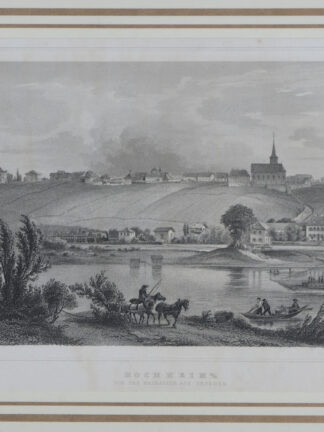 -HOCHHEIM/Main. Gesamtansicht von der Mainseite aus.