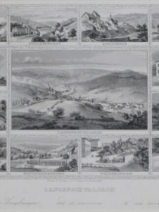 -LANGENSCHWALBACH. Souvenirblatt mit 13 Ansichten.