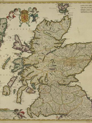 -SCHOTTLAND. Scotia Regnum divisum in Partem Septentrionalem et Meridionalem Subdivisas in Comitatus