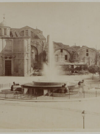 -ROMA - ROM. Nueva Fontana all'Esedra die Termini. Ansicht des Brunnens vor der Exedra der Diokletiansthermen.