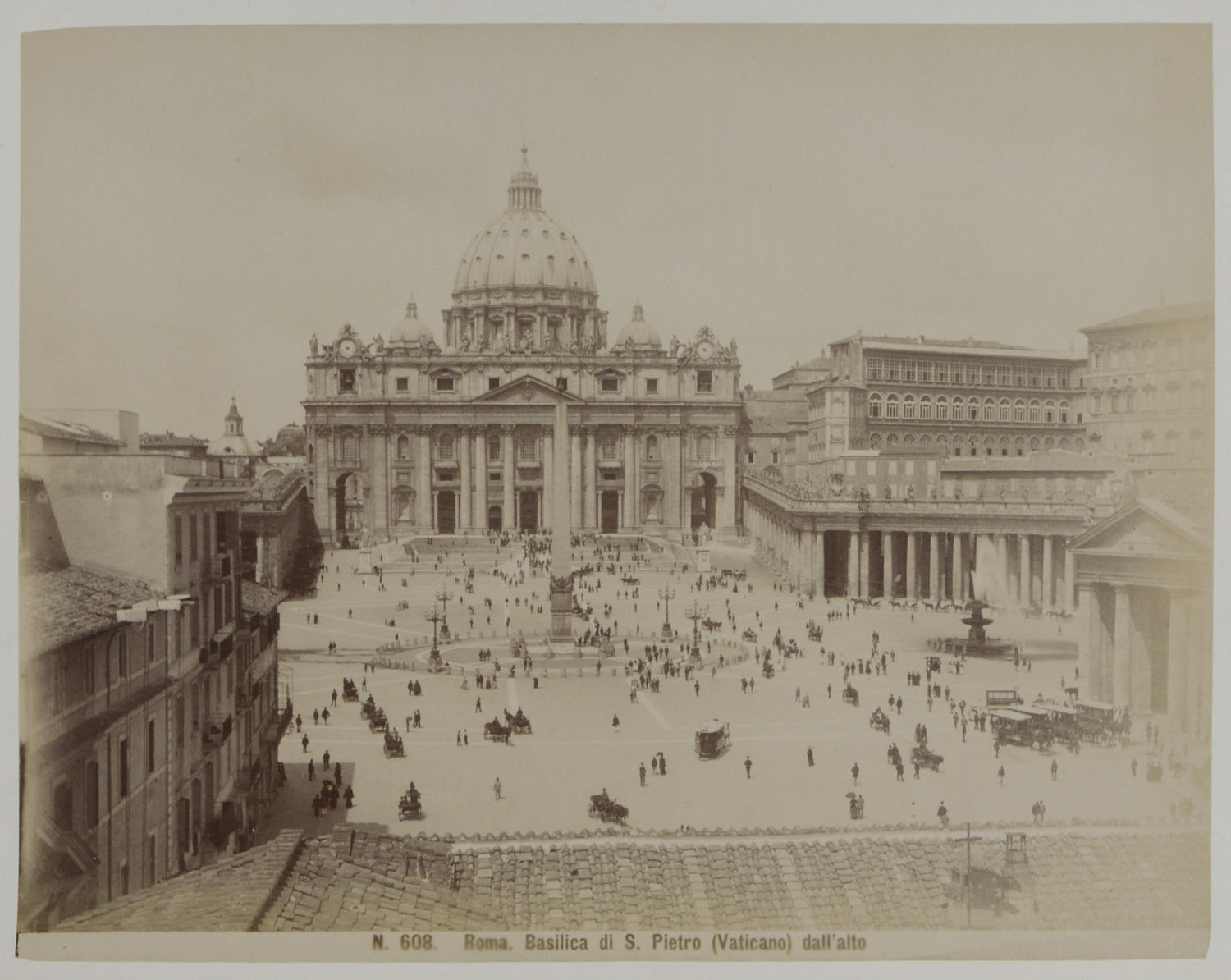 -ROMA - ROM. Basilica di S. Pietro (Vaticano) dall'alto. Ansicht des Petersdoms und des Petersplatzes in Rom.