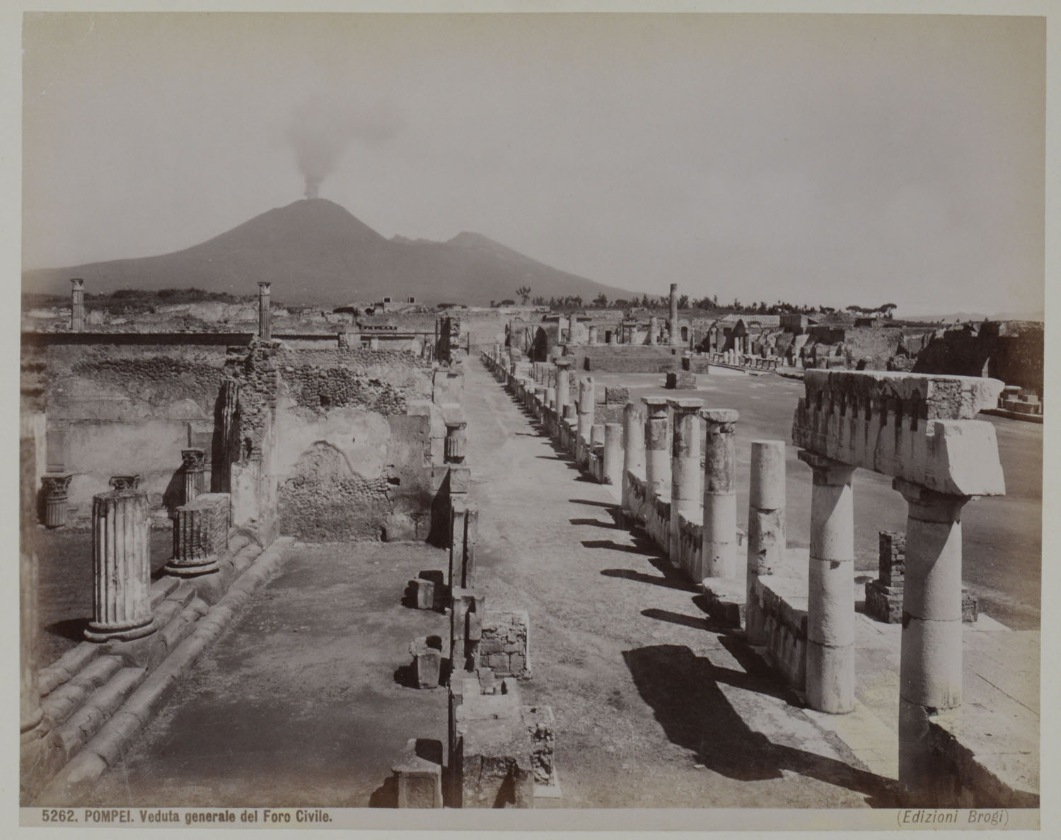 -POMPEI. Veduta generale del Foro Civile. Ansicht des Forums in Pompei
