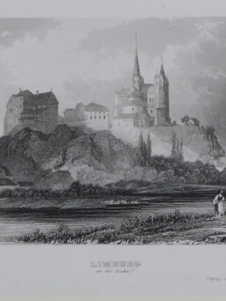-LIMBURG/Lahn. Gesamtansicht über die Lahn.
