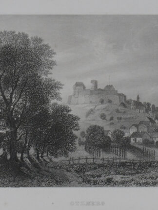 -OTZBERG/Odenwald. Gesamtansicht mit Burg.