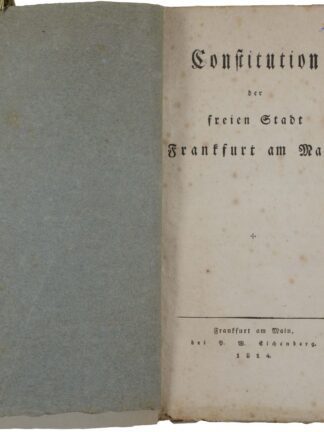 -Constitution der freien Stadt Frankfurt am Main.