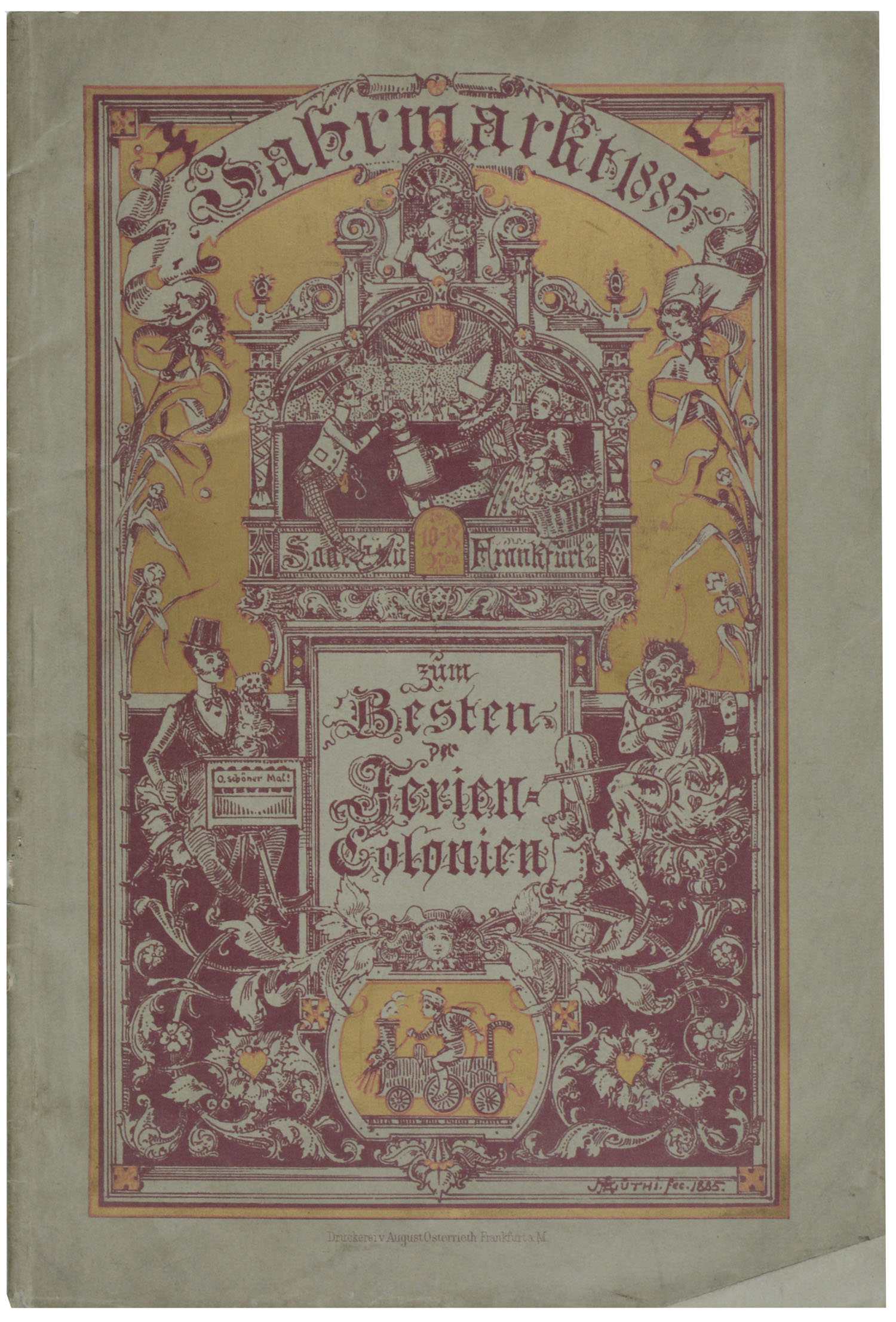 -Jahrmarkt 1885 zum Besten der Ferien-Colonien.