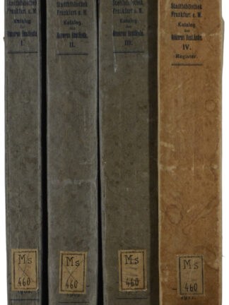 -Stadtbibliothek Frankfurt am Main. Katalog der Neueren Bestände.