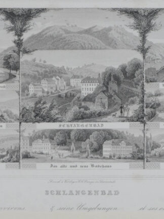-SCHLANGENBAD. Souvenirblatt mit 8 Ansichten.