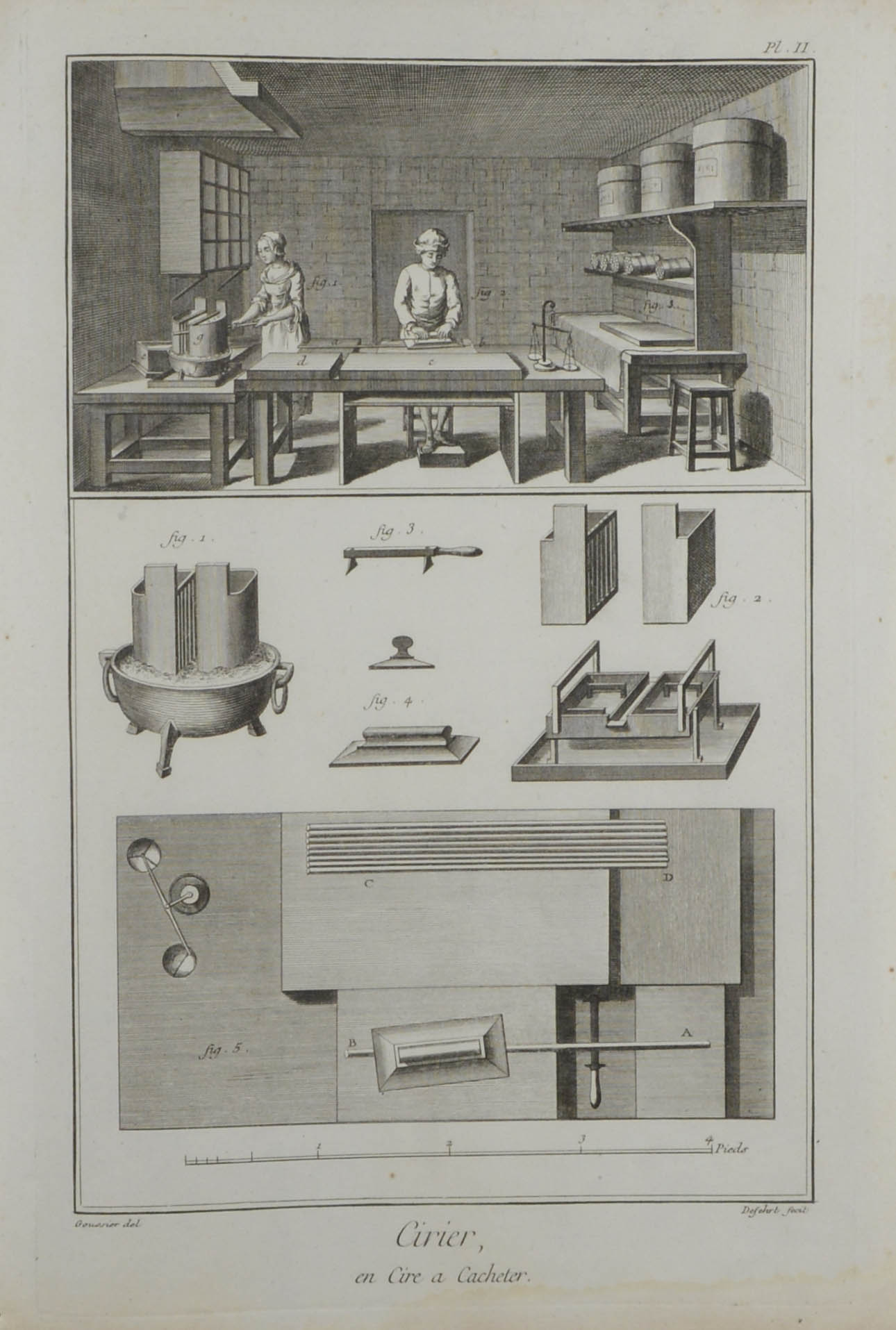 en cire a cacheter).