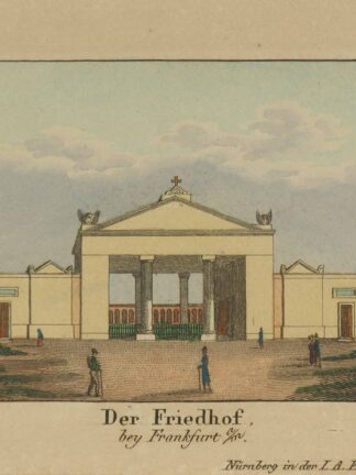 -Der Friedhof bey Frankfurt a/m. Ansicht der Eingangshalle.