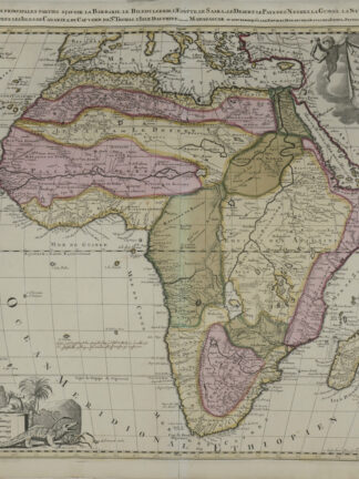 -AFRIKA. L'Afrique divisée suivant l'estendue de ses principales parties.