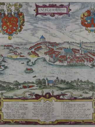 -SCHLESWIG. Schleiswygh. Gesamtansicht aus der Vogelschau.