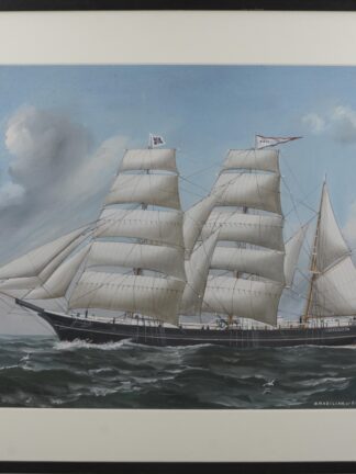 -Brazialian of Grimstad. Darstellung des norwegischen Dreimasters "Brazialian of Grimstad".