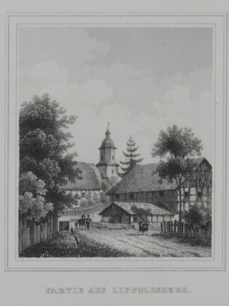 -LIPPOLDSBERG/Weser. Kirche mit Teilansicht.