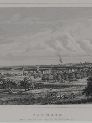 -BAD NAUHEIM/Wetterau. Gesamtansicht mit Fernsicht nach Friedberg.