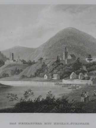 -NECKARSTEINACH. Gesamtansicht mit den 4 Burgen.