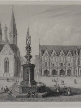 -BRAUNSCHWEIG. - Altstadtmarkt mit Brunnen.