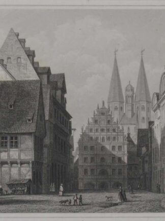-BRAUNSCHWEIG. - Kohlmarkt mit altem Gewandhaus.