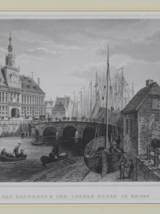-EMDEN. Rathaus und der innere Hafen.