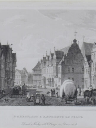 -CELLE. Marktplatz & Rathaus.