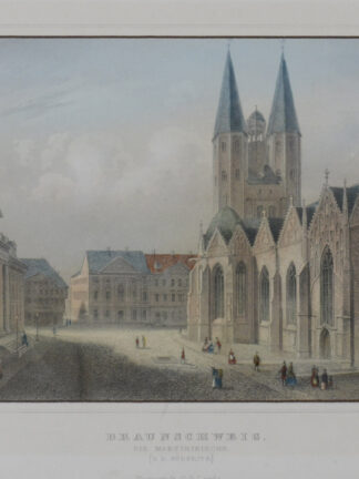 -BRAUNSCHWEIG. Ansicht der Martinikirche von der Südseite.