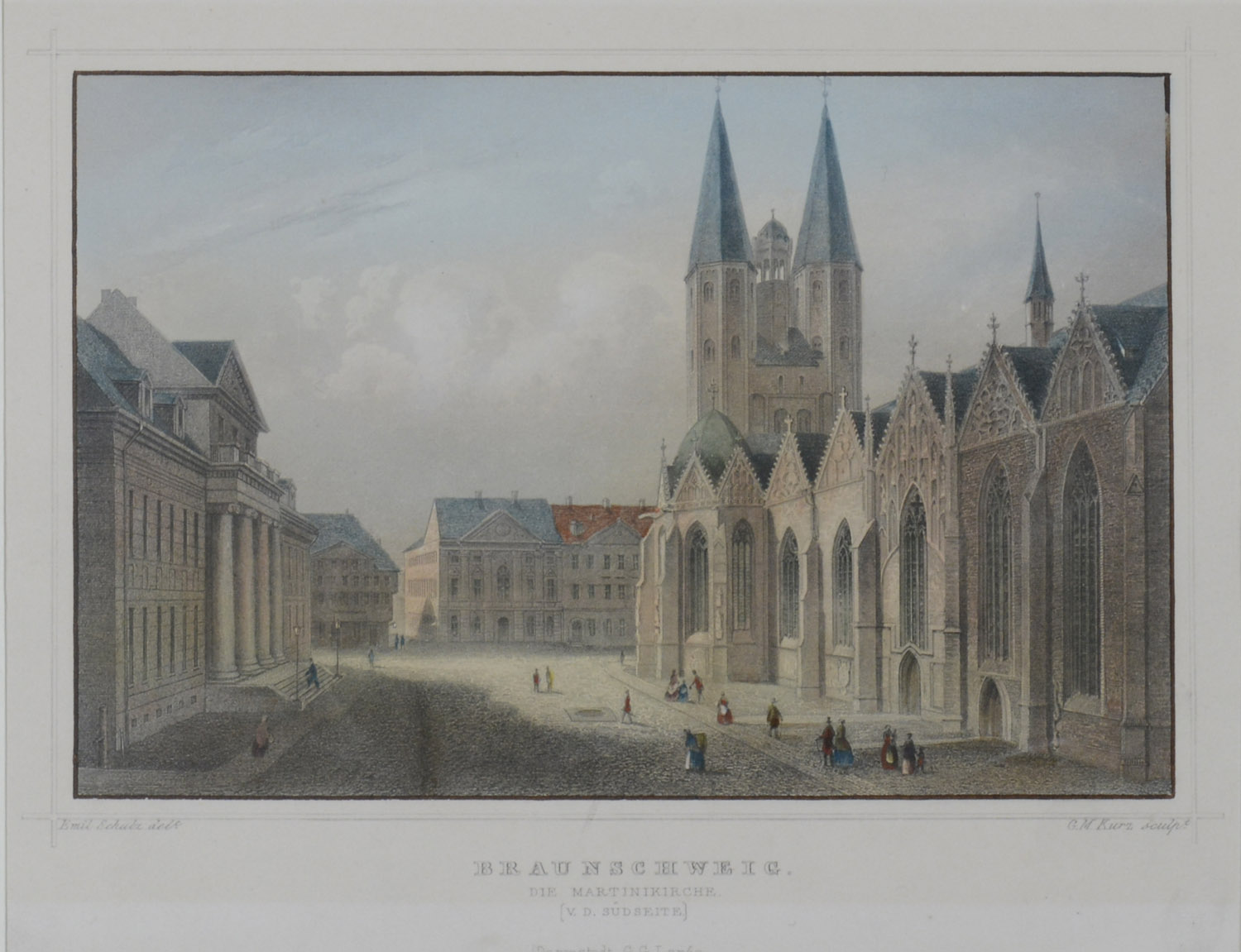 -BRAUNSCHWEIG. Ansicht der Martinikirche von der Südseite.
