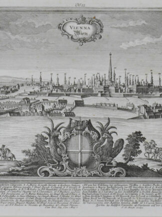 -WIEN - VIENNA. Gesamtansicht von Wien mit Legende am unteren Bildrand.
