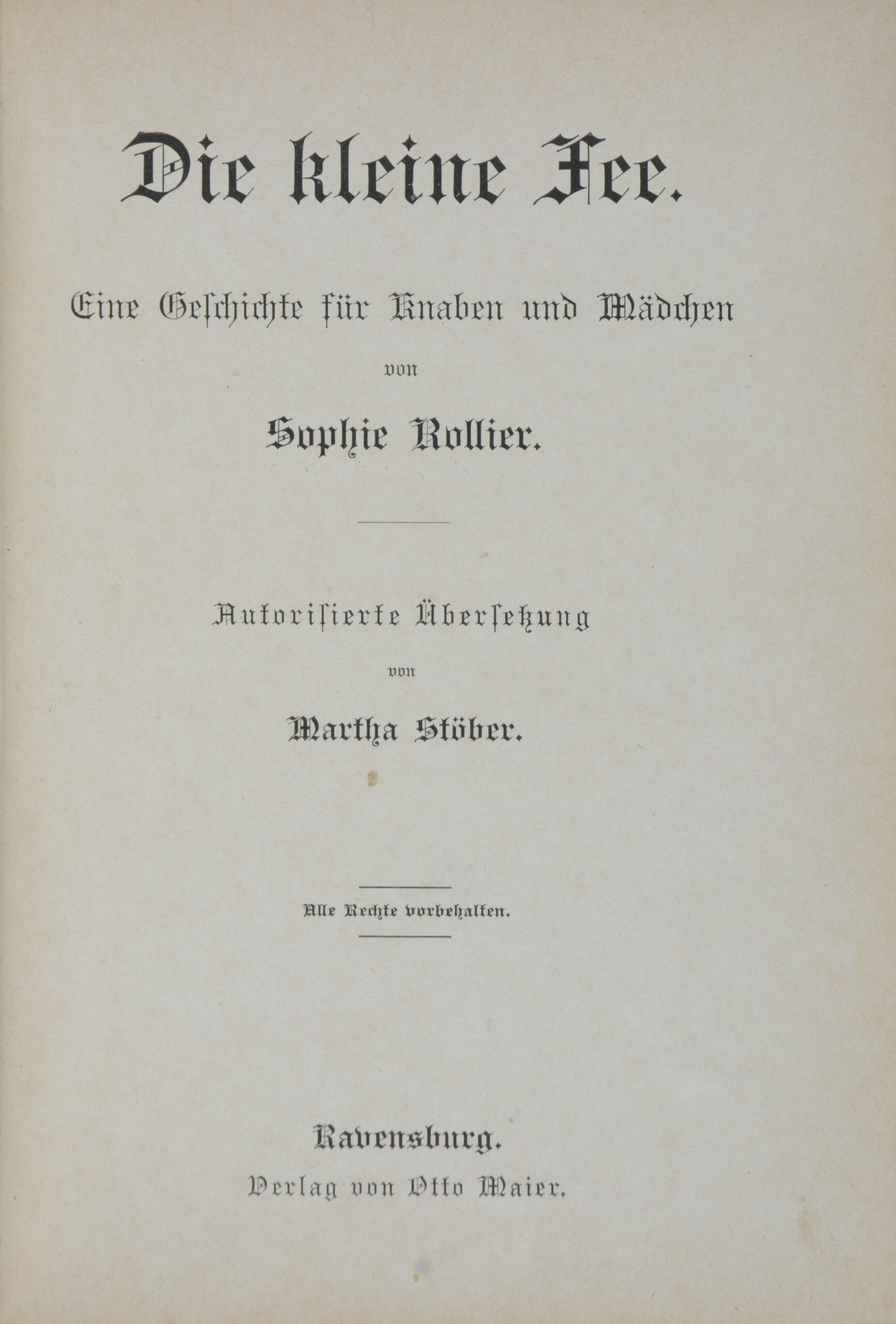 Sophie. -Die kleine Fee.