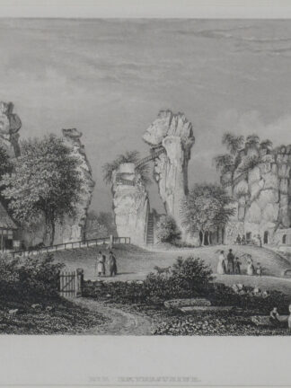 -DETMOLD. - EXTERNSTEINE. Ansicht der Felsformation.