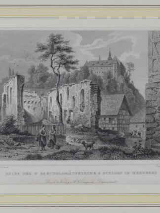 -HERZBERG/Harz. Ruine der St. Bartholomäuskirche mit dem Schloß.