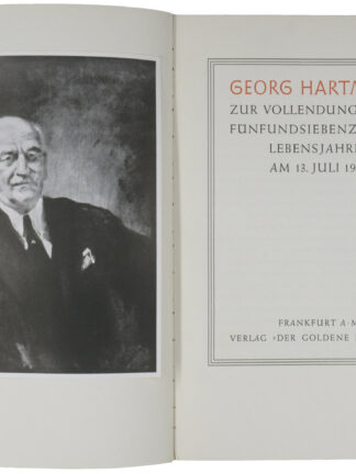 -Georg Hartmann zur Vollendung seines fünfundsiebzigsten Lebensjahres am 13. Juli 1945.