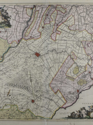 -UTRECHT - Ultraiectini Dominii Tabula. Plan mit den Gebieten um Utrecht herum.