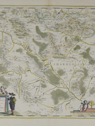 -OSTFRANKREICH - "Les environs de l'Estang de Longpendu Comprenant une grande partie du Comte de Charolois." Grafschaft Charolais im Departement Burgund