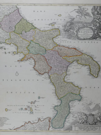 -Novißima & exactißima Totius Regni Neapolis... Karte des Königreichs Neapel mit einem Teil Siziliens.