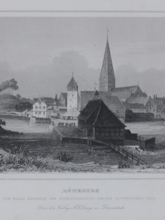 -LÜNEBURG. Gesamtansicht vom Walle zwischen der Stammersbrücke und dem Altenbrücker Thor.