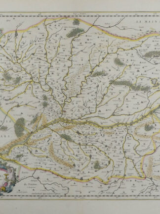 -LOIRE - "Aniou. Ducatus Andegauensis." Anjou mit Angers und der Loire.