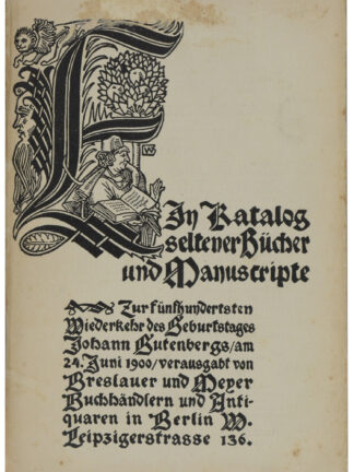 BRESLAUER UND MEYER. -Ein Katalog seltener Bücher und Manuskripte.