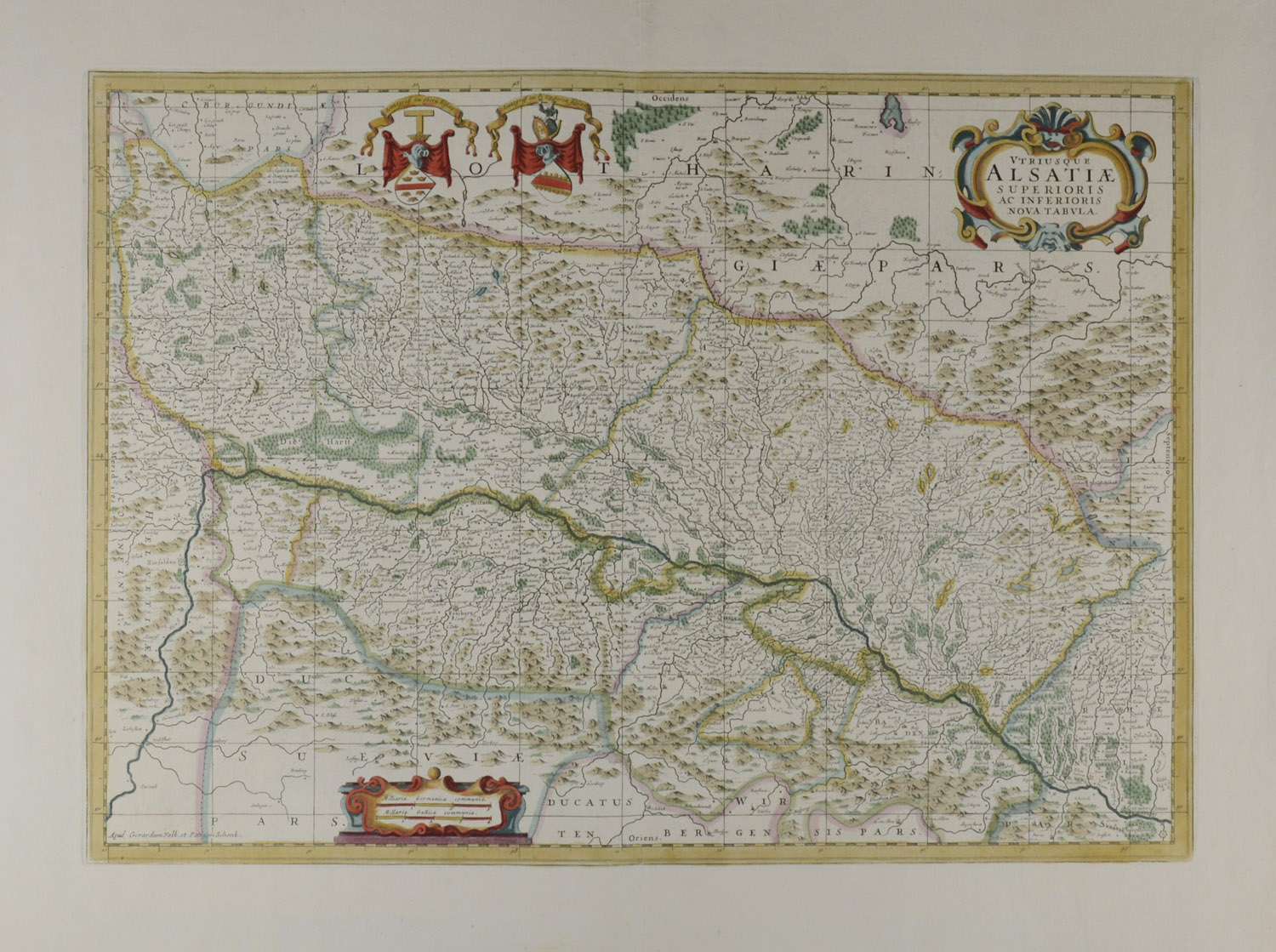 -ELSASS - "Utriusque Alsatiae superioris ac inferioris nova tabula".