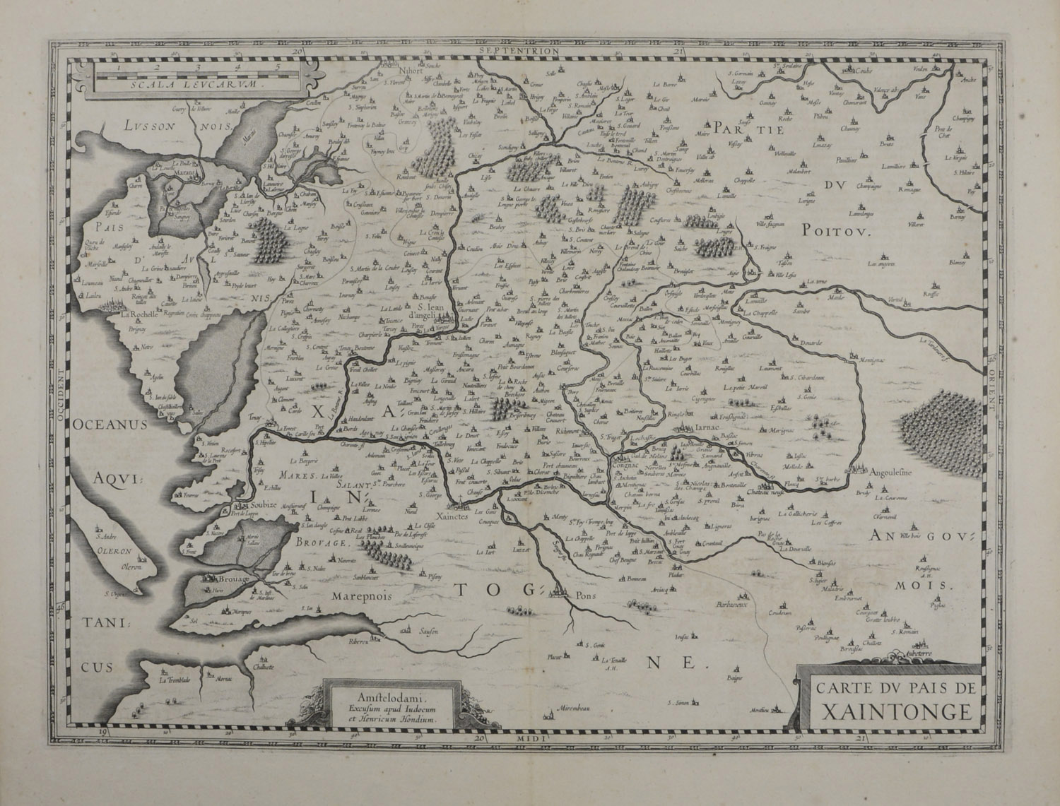 -SAINTONGE/AQUITANIEN - "Carte du Pais de Xaintonge"