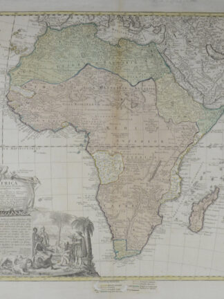 -AFRIKA. - "Africa secundum legitimas projectionis stereographicae regulas et juxta recentissimas relationes et observationes in subsidium vocatis quoquo veterum Leonis Africani nubiensis geographi et aliorum monumentis et eliminatis fabulosis aliorum desigantionibus pro praesenti statu ejus aptius exhibita a Ioh. Matth Hasio M.P.P.O."